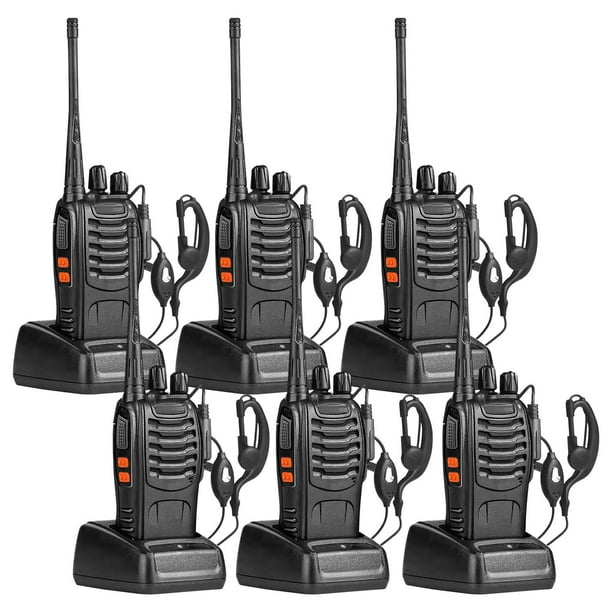 Walkie Talkies Baofeng BF-888S, largo alcance, 1-3 km, 16 canales, paquete de 6