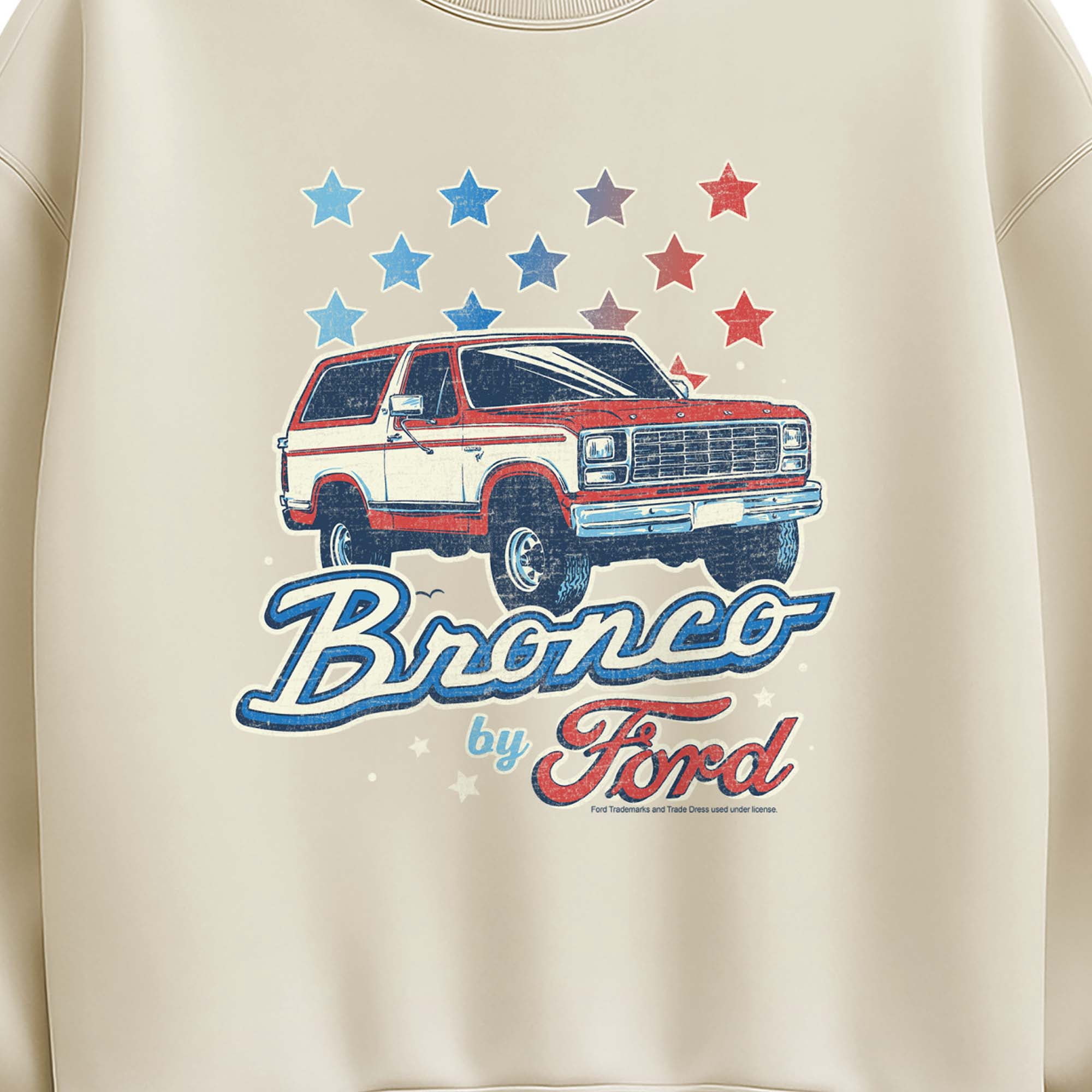 Ford - Bronco Americana - Women's Oversized Fleece Crew Sweatshirt