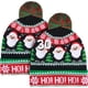 thumbnail image 4 of Gorros de Navidad, suéter, gorro tejido de alce de Papá Noel con luz LED, patrón de dibujos animados, regalo de Navidad para niños, sombrero de Navidad de Año Nuevo, 4 of 4
