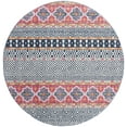 thumbnail image 4 of SAFAVIEH Madison Kandace Abstract Area Rug, Navy/Ivory, 6'7" x 6'7" Round, 4 of 8