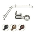 thumbnail image 1 of 3/4" Dia Adjustable Corner Window Double Curtain Rod 120 to 170" (each side) in Satin Nickel with Ludmila Finials,(4790-995-CR), 1 of 4