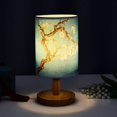 thumbnail image 3 of 1pack-Small Table Lamp For Bedroom - Bedside Lamp For Bedside Table, Simple Solid Wood Bedside Table Lamp With Square Fabric Lampshade, Table Lamp For Children's Room, Living Room And Office, 3 of 4