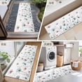 thumbnail image 6 of 2x6 Kitchen Runner Rug, Teal Pink Spring Floral Non-Skid Rubber Backing Large Rectangle Rugs - Living Room Bedroom Home Office, Summer Botanical Watercolor Indoor Floor Mat Carpets Washable Rug, 6 of 9