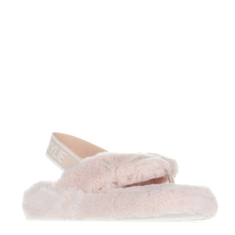 Kendall Kylie Women s Shayenne Faux Fur Thong Slipper Walmart