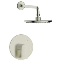 Pont Neuf Single Handle, Shower Trim Set with Rough-in Valve in Brushed Nickel