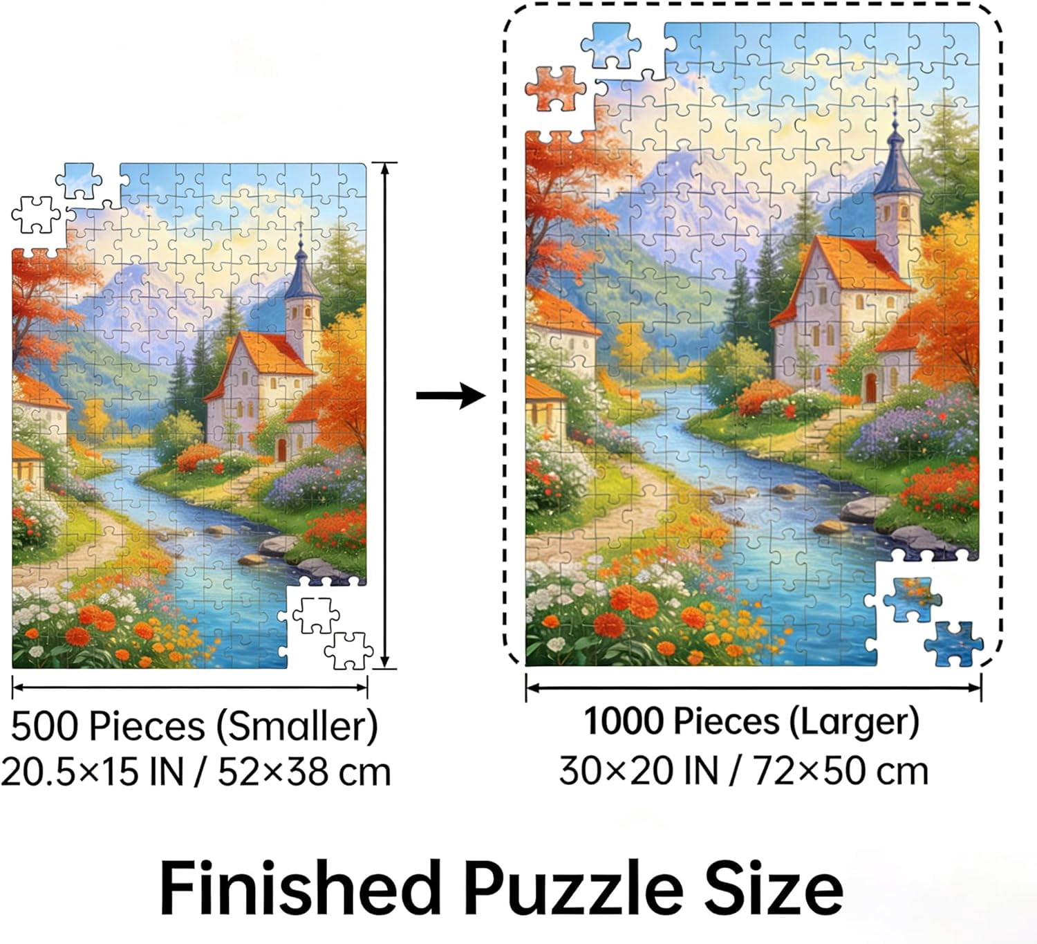 DAWN PUZZLE 500ピース 500 Piece Cave Dawn Puzzle for Adults – Scenic Landscape