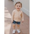 thumbnail image 5 of BemeyourBBs Baby Girls Long Sleeves Sweater Solid Color Button Infant Cardigan, 5 of 9