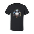thumbnail image 2 of Wild Bobby, Celtic Wolf, Animal Lover, Men Graphic Tees, Black, Small, 2 of 3