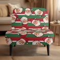 thumbnail image 2 of HELLHERO Santa Claus Smooth Armless Accent Chair Protector with Stretch Elastic Bottom, Dustproof Armless Accent Chair Cover, 2 of 8