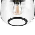 thumbnail image 2 of 1-Light Matte Black Flush Mount Ceiling Light with Clear Glass Shade, 2 of 8