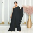 thumbnail image 5 of Mono sexy y elegante de un solo hombro para mujer, de gasa, de manga larga, para fiesta de graduación, de diseñador, de una pieza, con volantes, 2023, 5 of 5