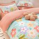 thumbnail image 3 of Colección Coral Pink Blue Gray Floral Bedding Set, 3 of 9