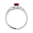 thumbnail image 5 of AoneJewelry 10K Oval Shape Created Ruby Diamond Ring In Rose, White & Yellow Gold, 5 of 5