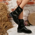 thumbnail image 6 of Fashion Ankle Boots with Leather Upper and Side Buckle Features for Comfortable Autumn Winter Footwear, 6 of 9