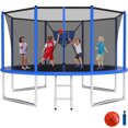 thumbnail image 1 of KOFUN 1200LBS 12FT Trampoline for Kids and Adults Outdoor Backyard Trampoline with Safety Enclosure Net, Removable Basketball Hoop, Ladder, A Ball, Blue, 1 of 7