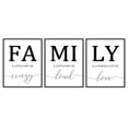 thumbnail image 2 of Modern Family Poster Black and White Wall Art for Living Room, 15.8 X 11.8 Canvas Prints Unframed Set of 3, Kitchen Wall Art Posters Hallway Decor, 2 of 6