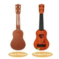 thumbnail image 3 of Miangastore Khaki Mini Guitar for Playing Crafted with Plastic Material Clear Finish 4 Strings 44cm, 3 of 8