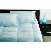 No Boundaries Micro Fur Comforter Set, Blue