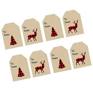 Christmas Antlers & Ornaments Gift Wrap / Gift Bag Tags -Bulk