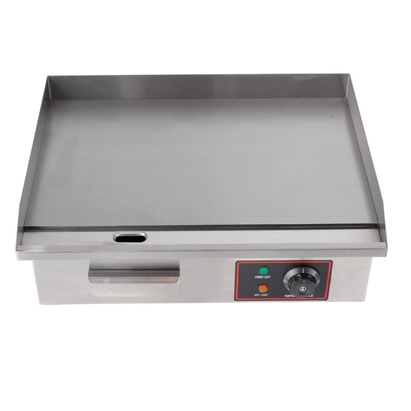 TOPTENG Commercial Electric Griddle 22'' Flat Top Grill Countertop Griddle 3000W 110V Stainless Steel Teppanyaki Grill Large Griddles for Restaurant Kitchen