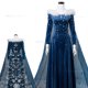 thumbnail image 5 of Disfraz de princesa Elsa de la Reina del hielo del invierno, disfraz de fantasía azul para fiesta de Halloween, uniformes de escenario para mujer y niña, 5 of 5