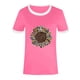 thumbnail image 3 of Gibobby Playera de Verano para Mujer Blusa informal con cuello redondo para mujer, camiseta manga corta con estampado girasoles en color, camiseta super(Rosa,G), 3 of 4