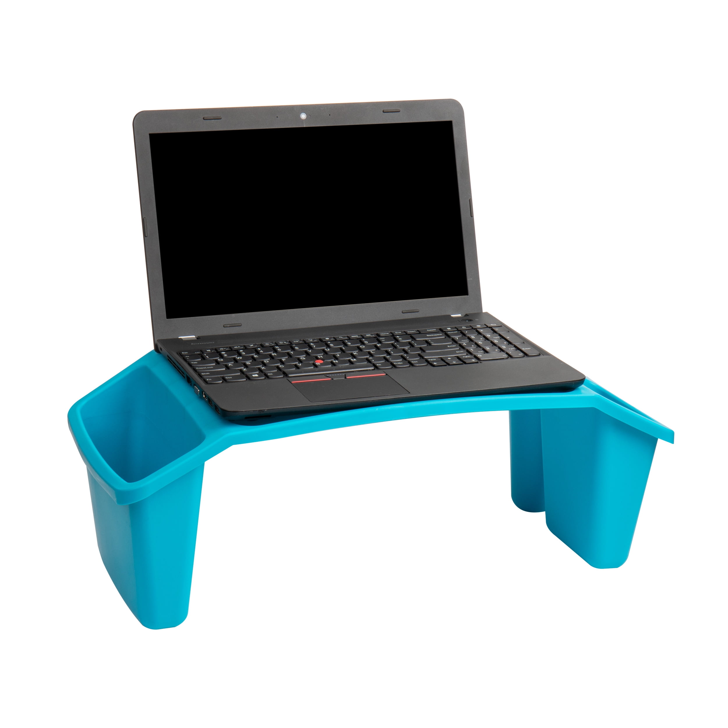 Mind Reader Kids Lap Desk, Activity Tray, Drawing, Stackable, Portable, Plastic, 22.25"L x 10.75"W x 8.5"H, Set of 2, Blue