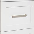 thumbnail image 3 of ARIEL Hamlet 36" White Bathroom Vanity, 1.5" Edge Carrara Quartz Countertop & Splash, Right Rectangular Sink, 2 Soft-Closing Doors, 2 Full Extension Drawers, Built in Toe Kick, Brushed Nickel, 3 of 9