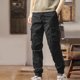 thumbnail image 1 of Pantalones largos para hombre, cintura elástica, transpirables, cómodos, suaves, informales, de playa, de poliéster, 1 of 4