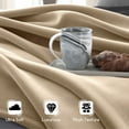 thumbnail image 3 of Soft All-Season Fleece Throw Blanket – Cozy Layering Bed Blanket – Twin Size – Beige, 3 of 7