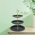 thumbnail image 4 of Dessert Plate 3Pcs Easy to Clean Eco-friendly Flexible 3 Tier Afternoon Tea Plates, 4 of 4