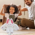 thumbnail image 3 of Oversized Bat Bunny Cute Bat Bunny Plush Pillow 17.7'' Kawaii Bat Easter Bunny Stuffed Animal Easter Stuffed Bunny for Birthday Easter Gifts White, 3 of 5