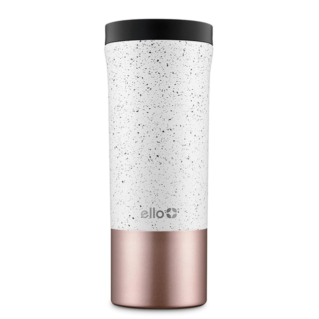 Ello Miri Taza de viaje de acero inoxidable con aislamiento al vacío de 16 oz Tapa deslizante a prueba de fugas Mantiene el calor durante 5 horas Perfecta para café o té Sin BPA Se adapta a la mayoría