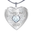 thumbnail image 2 of Fdelink Necklace Necklace Daddy' Angelss Dad and Daughter Angelss Wingsss Heart Drop Necklace Angelss Wing Jewelry Necklace for Dad Daughter Heart Memorial Keepsake, 2 of 6