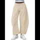 thumbnail image 1 of Pantalones Deportivos para Mujer con Cintura Elástica, Pierna y Cordón Ajustable, Estilo Palazzo Informal con Bolsillos. Albaricoque XL, 1 of 6