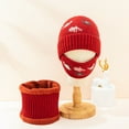 thumbnail image 4 of Kids Winter Set Dinosaur: Warm Toddler Beanie Cap Loop Scarf Mouth Cover, 4 of 10