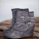 thumbnail image 1 of Zapatos casuales cómodos de estilo Clan con tacón inclinado y punta redonda para mujer, zapatos sólidos para exteriores Wmkox8yii sa2282, 1 of 5
