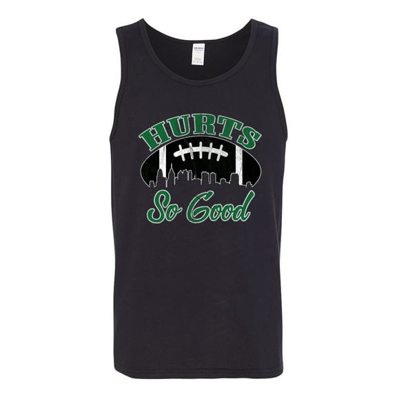 Wild Bobby, Hurts So Good Philadelphia Football City Sports Men Graphic Tank Top, Black, Small