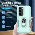 thumbnail image 6 of for Samsung Galaxy S23 Case with Tempered Glass Screen Protector,Heavy-Duty Tough Rugged Phone Case Cover with Ring Holder Kickstand for Galaxy S23 5G (6.1", 2023) [Mint Green], 6 of 13