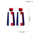 thumbnail image 4 of Minnieouse Pendientes de araña de acrílico, gota de oreja grande geométrica, 4 de julio, día de la independencia americana, colgante hueco, Type1 NO1, 4 of 6