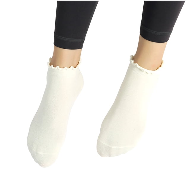 cfhntfmh Ruffle Ankle Socks for Women Casual Cute Socks Soft Cotton Socks Low Cut Crew Ruffle Socks