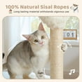 thumbnail image 5 of Pefilos 2 Tier Cat Tree with Scratching Board and Post for Indoor Cats, Alpaca Shape Cat Tower for Kittens, Gray, 5 of 7
