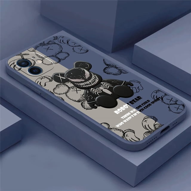 Funda de silicona suave con diseño de oso Venom para iPhone, carcasa de lujo para teléfono móvil iPhone 14, 13, 12, 11 Pro Max, 6, 6s, 7, 8 Plus, X, XR, XS Max Fivean unisex