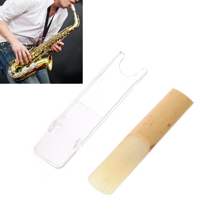 10Pcs Saxophone Reeds,Bb Key Sax Reeds Saxophone Accessories With Plastic Box For Saxophone