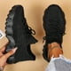 thumbnail image 1 of Zapatillas De Running Tejidas Voladoras De Color Sólido Para Mujer, Zapatillas Casuales Cómodas Con Cordones, Calzado De Moda Para Mujer, 1 of 3