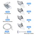 thumbnail image 2 of Charnière de Porte de Garage & Kit de Réglage à Rouleau, Ensemble de Porte de Garage 6200ZZ Rouleau Blanc Sans Couverture pour Porte 16 x 8 Pieds, 2 of 6