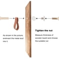 thumbnail image 5 of Imitation Leather Cabinet Handle Pull Knob with Screws Accessories Sienna 174x26x1.6mm Hole: 1.3mm, 5 of 7