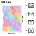 thumbnail image 3 of Wirebound Notebook Hardcover Spiral Notebooks Pastel Rainbow Tie-dye, 60 Pages, 80 GSM, 5.7 x 8.3in, 3 of 7