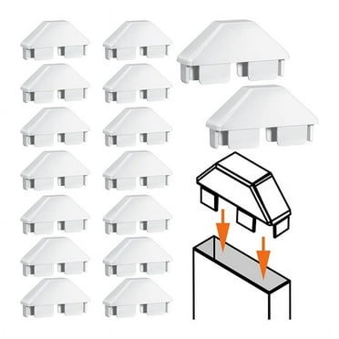 16 Pack White Vinyl Picket Fence Caps 7/8in X 3in Vinyl Picket Fence Caps Vinyl Fence Parts for Garden Fencing Outdoor