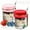 red+pink, variant on JOUALY 4Pack/16oz Overnight Oats Containers with Lids and Spoons,Glass Mason Jars with Measurement Marks, Airtight Oatmeal Container for Yogurt, Milk, Salad, Fruit, Cereal On The Go Container
